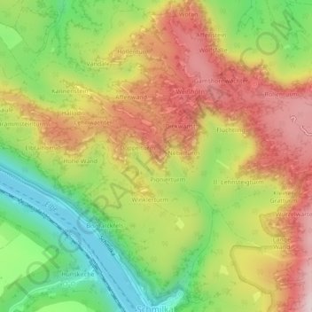 Rauschenkopf topographic map, elevation, terrain