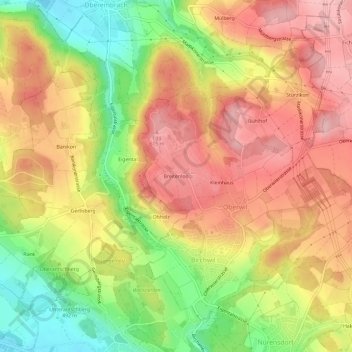 Breitenloo topographic map, elevation, terrain