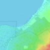 Playa Las Coloradas topographic map, elevation, terrain