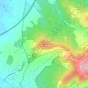 Ansberg topographic map, elevation, terrain