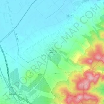 Borj Touil topographic map, elevation, terrain