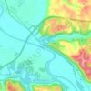 Langstaff topographic map, elevation, terrain
