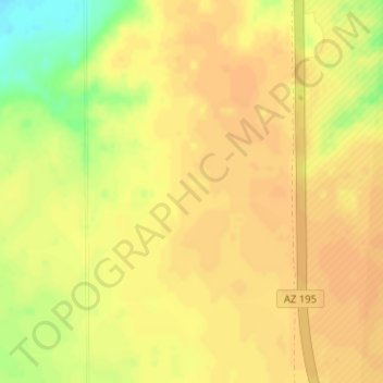 Yuma Desert topographic map, elevation, terrain