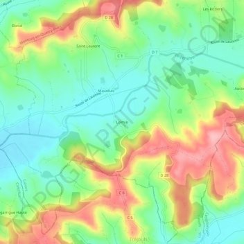 Lolmie topographic map, elevation, terrain