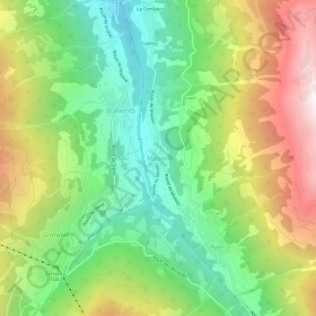 Mission topographic map, elevation, terrain