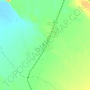 Bure topographic map, elevation, terrain