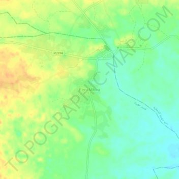Beni Mhira topographic map, elevation, terrain