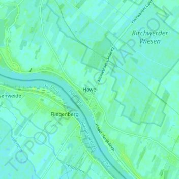 Howe topographic map, elevation, terrain