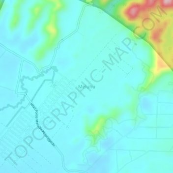 Meluhu topographic map, elevation, terrain