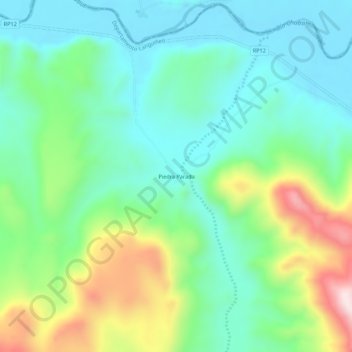 Piedra Parada topographic map, elevation, terrain