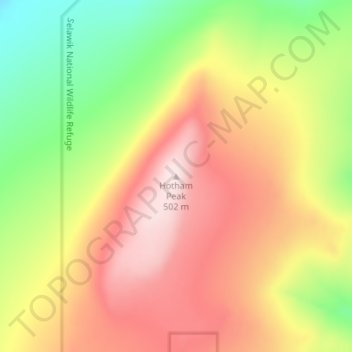 Hotham Peak topographic map, elevation, terrain