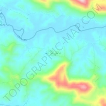 Ampangabe topographic map, elevation, terrain
