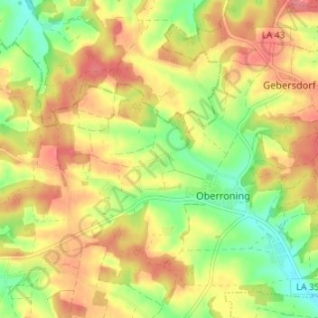 Plunderdorf topographic map, elevation, terrain