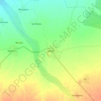 Jawal topographic map, elevation, terrain