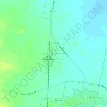 Villa San Antonio topographic map, elevation, terrain