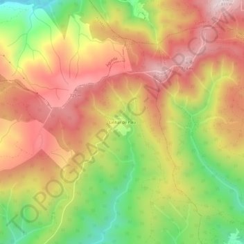 Linhar de Pala topographic map, elevation, terrain