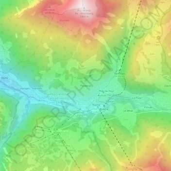Plesdinaz topographic map, elevation, terrain