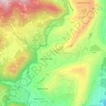 Cavalice topographic map, elevation, terrain