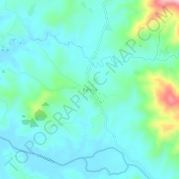 Befeta topographic map, elevation, terrain