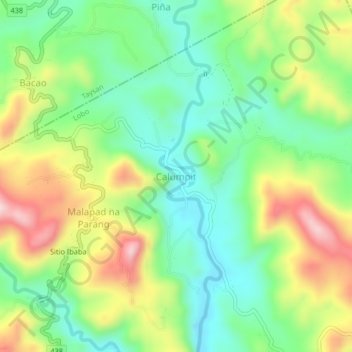 Calumpit topographic map, elevation, terrain