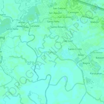 Calero topographic map, elevation, terrain
