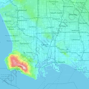 Carson topographic map, elevation, terrain