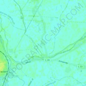 Neukietz topographic map, elevation, terrain