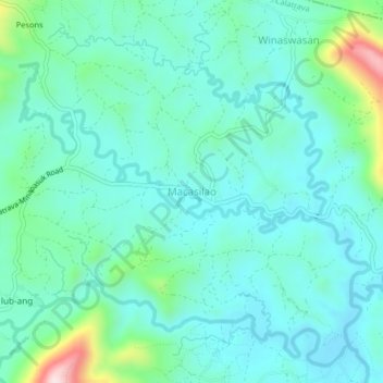 Macasilao topographic map, elevation, terrain