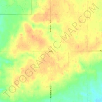 Melita topographic map, elevation, terrain