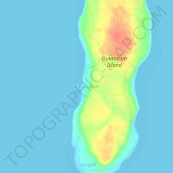 Kinartacan topographic map, elevation, terrain