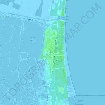 Marina Romea topographic map, elevation, terrain