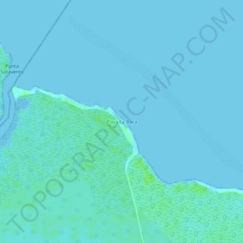 Playa La Boca topographic map, elevation, terrain