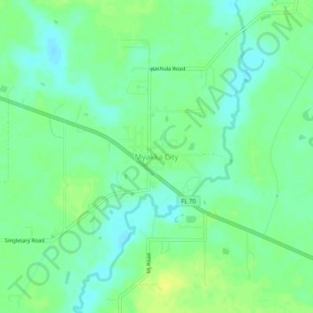 Myakka City topographic map, elevation, terrain