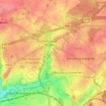 Bignault topographic map, elevation, terrain