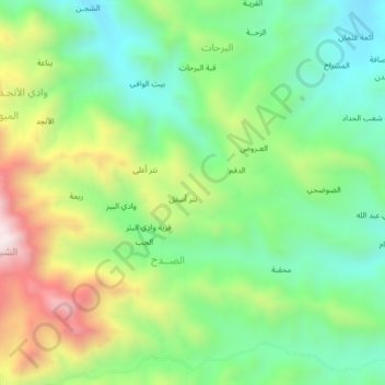 Tutar topographic map, elevation, terrain