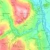 Cymau topographic map, elevation, terrain