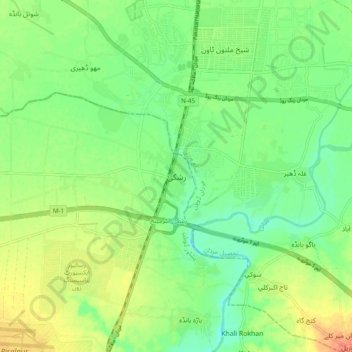Rashakai topographic map, elevation, terrain