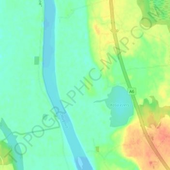 Borski topographic map, elevation, terrain