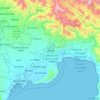 Azua topographic map, elevation, terrain