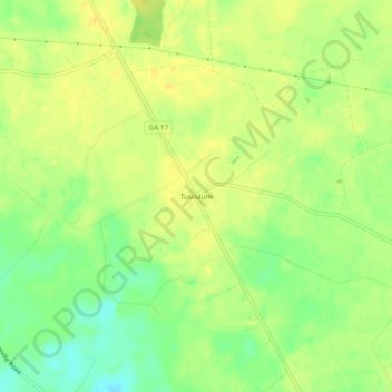 Tusculum topographic map, elevation, terrain