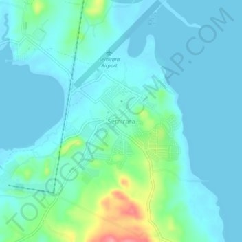 Semirara topographic map, elevation, terrain