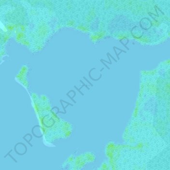First Bay topographic map, elevation, terrain