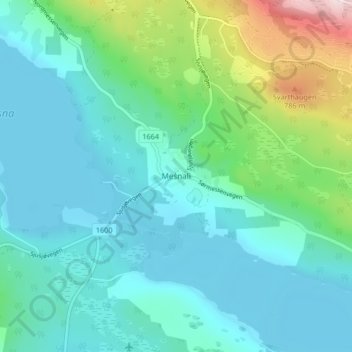 Mesnali topographic map, elevation, terrain