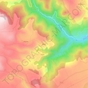 Beteil topographic map, elevation, terrain
