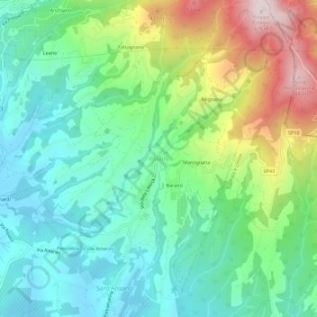 Vitolini topographic map, elevation, terrain