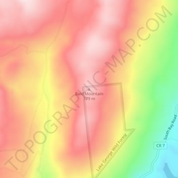 Bald Mountain topographic map, elevation, terrain