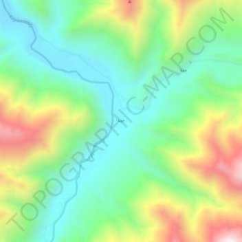 Chat topographic map, elevation, terrain