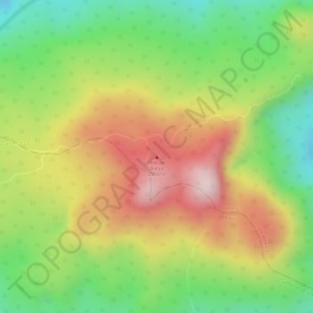 Volcán Barva topographic map, elevation, terrain