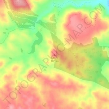 Guizo topographic map, elevation, terrain