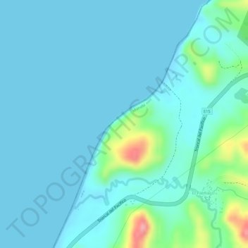 Punta Palmar topographic map, elevation, terrain